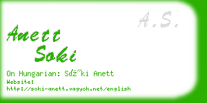 anett soki business card